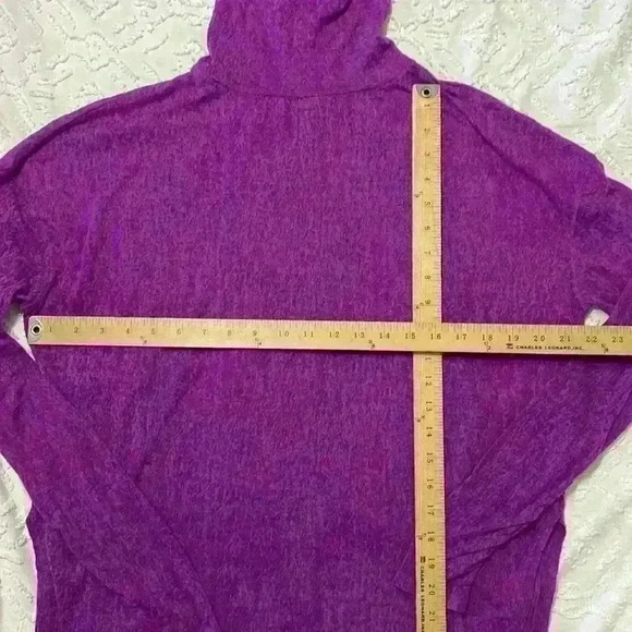 Free‎ People sheer purple cowl-neck top. Women’s size S/P - Picture 3 of 9